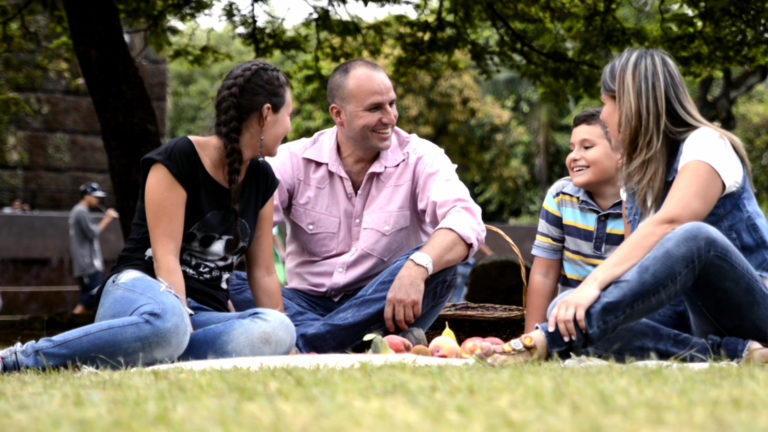 familia en el parque