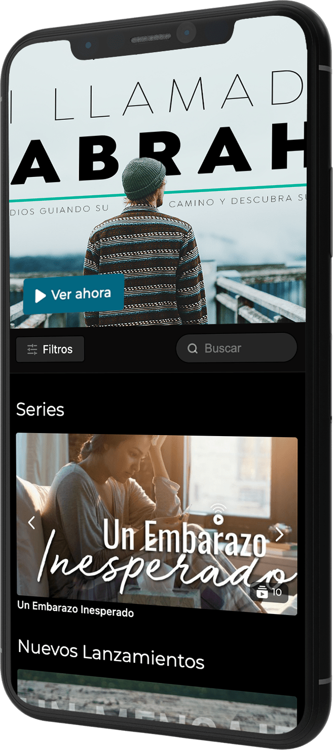 Celular con miniaturas de los cursos de enfoque a la familia