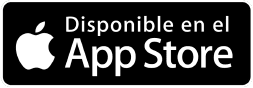 Imagen con texto Disponible en el App Store y el icono de apple