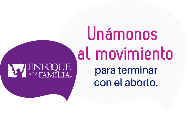 Globos con logos de Enfoque a la Famiia y texto "Unámonos al movimiento para terminar con el aborto"