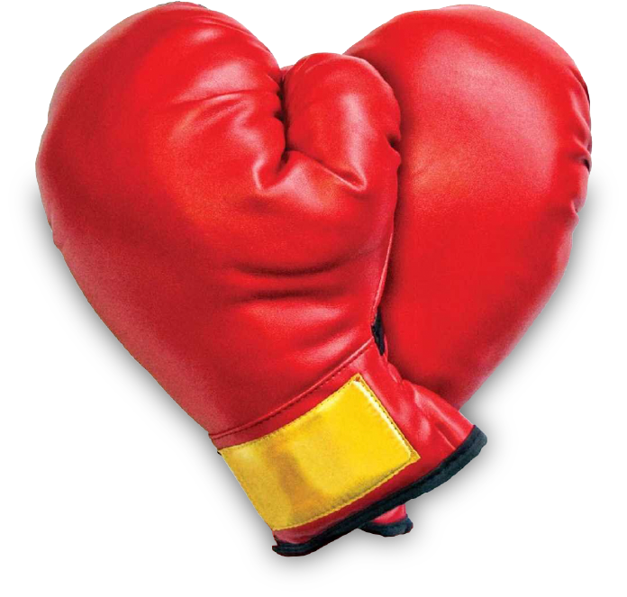 Foto de Guantes de Boxeo rojos en forma de corazón