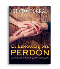 Libro de Lenguaje del perdón donde aparece unas manos sosteniendo a otras