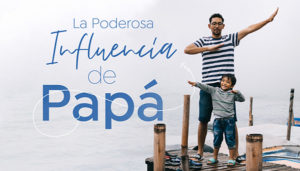 Miniatura del Curso La poderosa Influencia de Papá donde se ve un padre junto a su hijo en puerto pesquero sonriendo y haciendo un dab