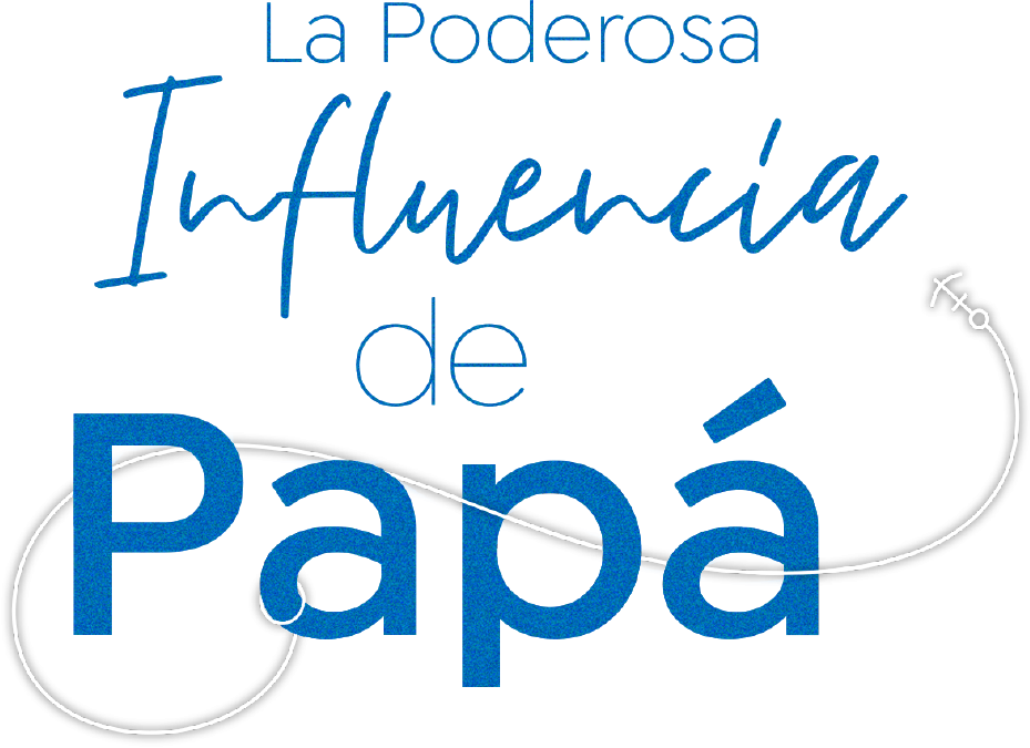 Logotipo Azul con letras cursivas y un ancla que recorre el logotipo del curso La Poderosa influencia de papa