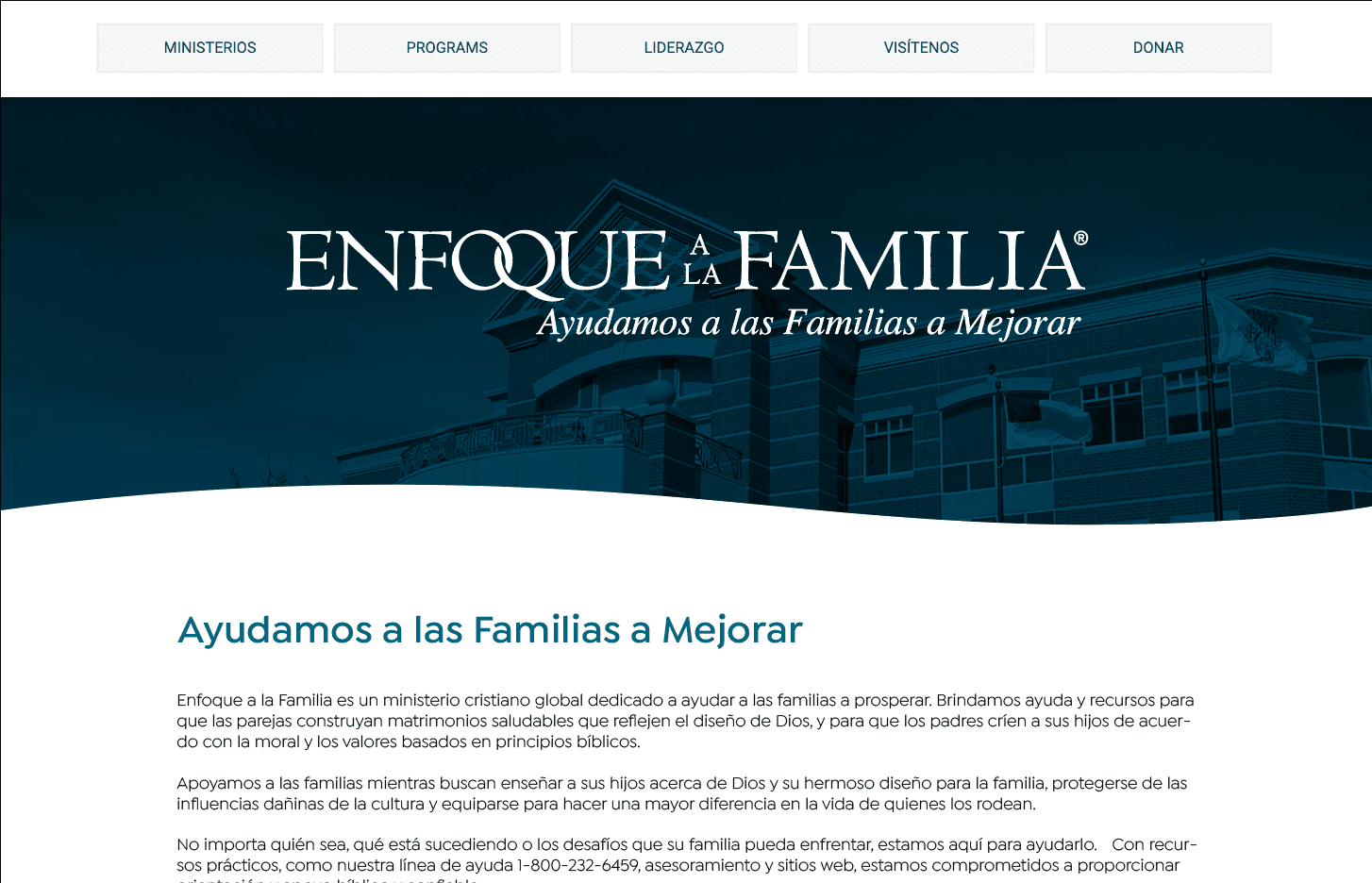 Screenshot de landing de Recursos