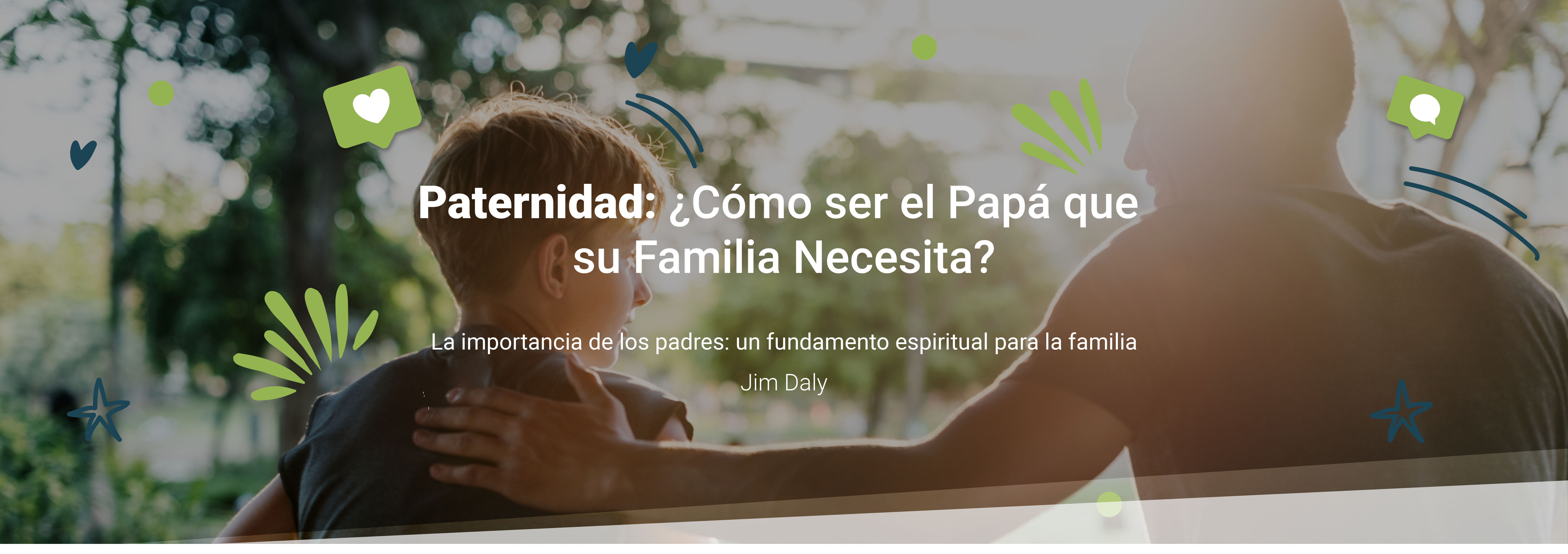 Padre y su hijo sentados compartiendo