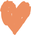 Textura de corazón color naranja